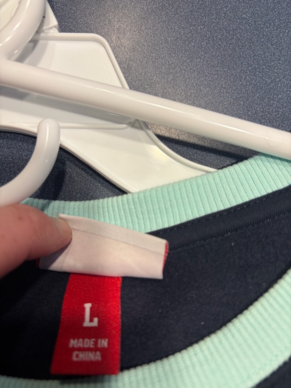 Mitchell & Ness Navy Crewneck Sweater with Red and Cream Kraken Patch - Picture 3 of 4